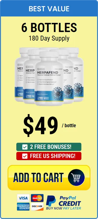 HerpaFend 6 bottles, $49 per bottle with 2 free bonuses and free US shipping