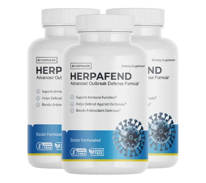 HerpaFend dietary supplement bottles